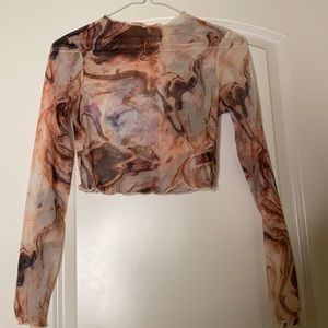 Cropped Long sleeve turtle neck